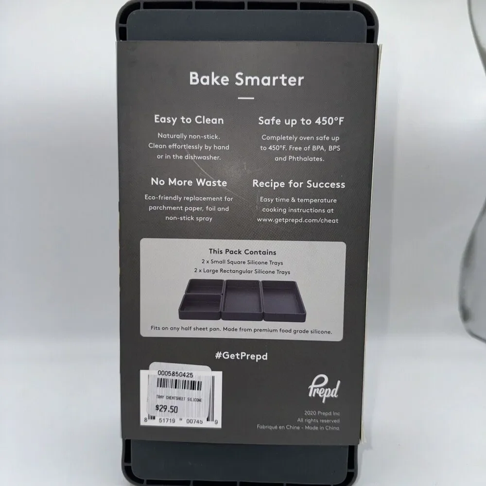 Prep'd Cheat Sheets - Original Sheet Pan Dividers &‎ Pan (4 Dividers)
